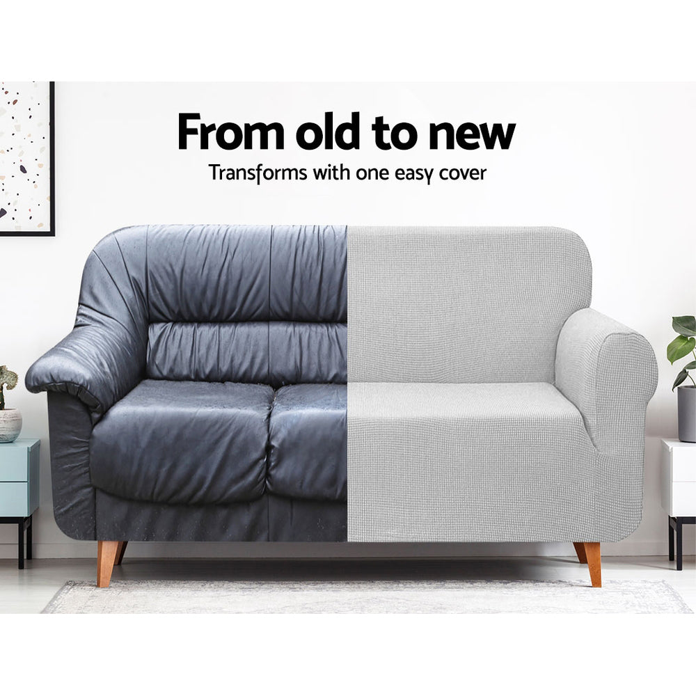 Sofa Accessories: Artiss Sofa Cover Couch Covers 3 Seater High Stretch Grey