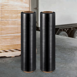 500mm x 400m Stretch Film Pallet Shrink Wrap 2 Rolls Package Use Plastic Black