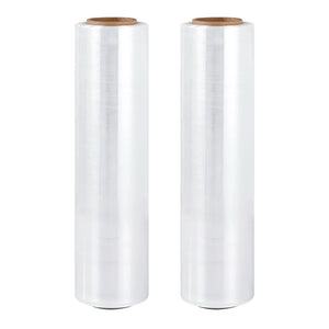 500mm x 400m Stretch Film Pallet Shrink Wrap 2 Rolls Package Use Plastic Clear