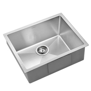 Cefito 54cm x 44cm Stainless Steel Kitchen Sink Under/Top/Flush Mount Black