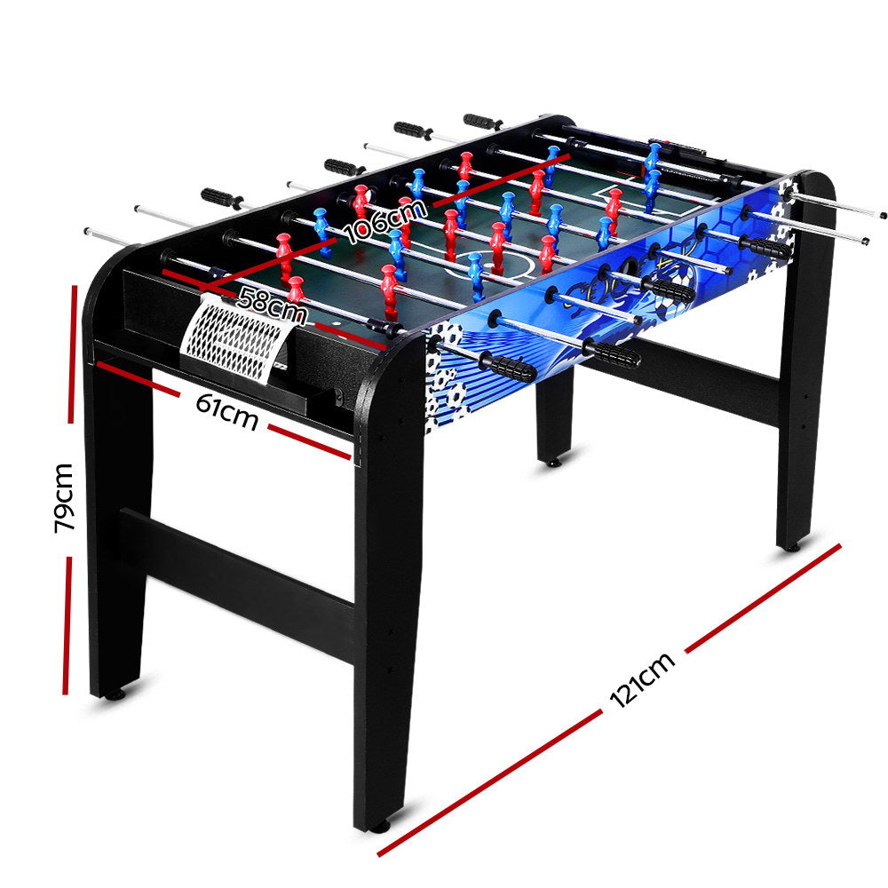 Activity Games: 4FT Soccer Table Foosball Football Game Home Family Party Gift Playroom Blue