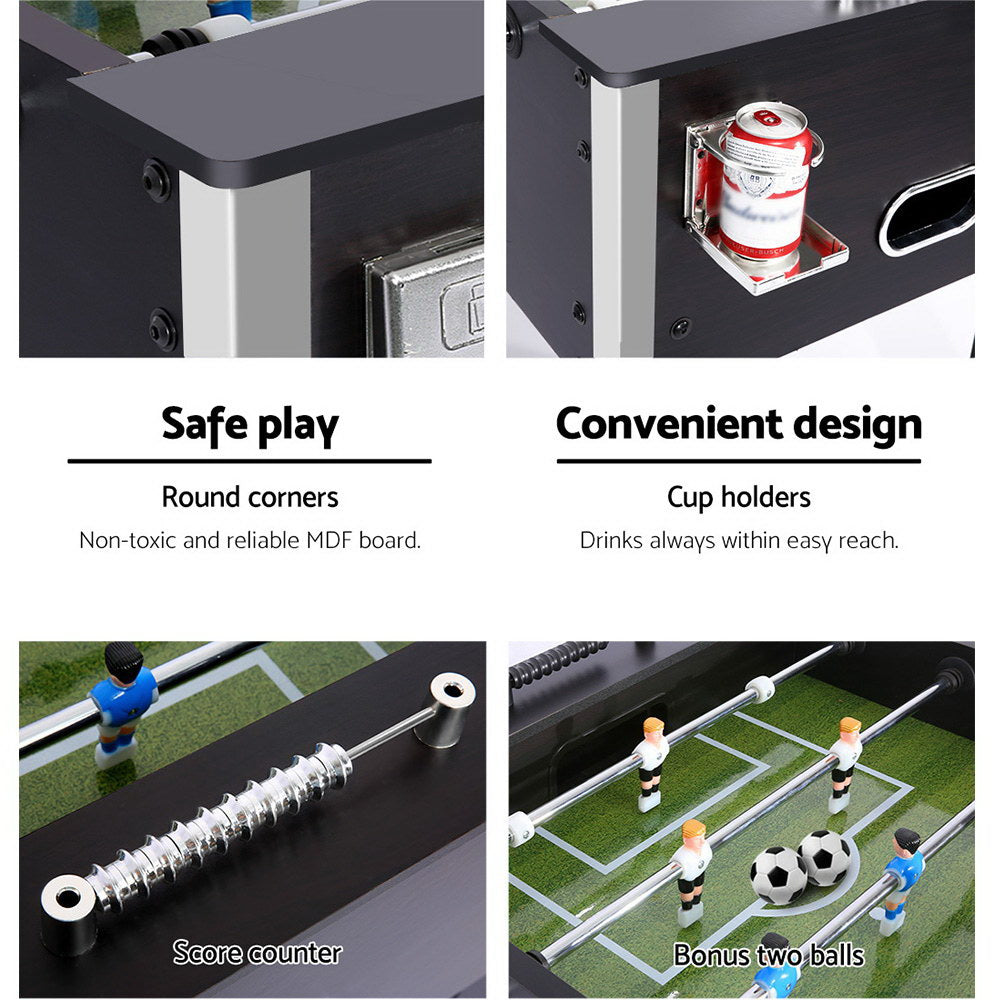 Activity Games: 5FT Soccer Table Foosball Football Game Home Family Party Gift Playroom Black