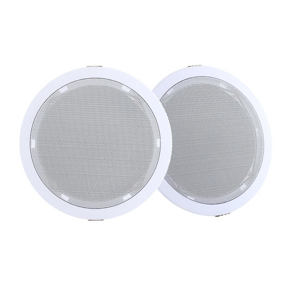 Audio Speakers: 2 x 6" In Ceiling Speakers Home 80W Speaker Theatre Stereo Outdoor Multi Room