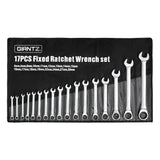 Giantz 17pcs Ratchet Spanner Set Metric 6MM-30MM