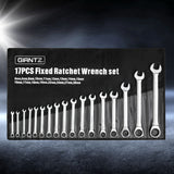 Giantz 17pcs Ratchet Spanner Set Metric 6MM-30MM