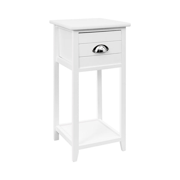 Artiss Bedside Table Vintage - THYME White