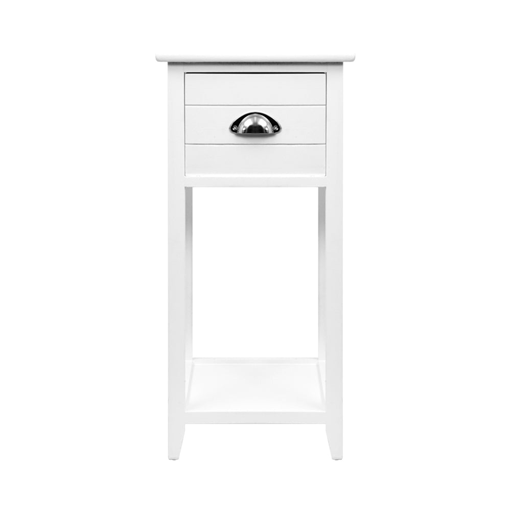 Bedside Tables: Artiss Bedside Table Vintage - THYME White