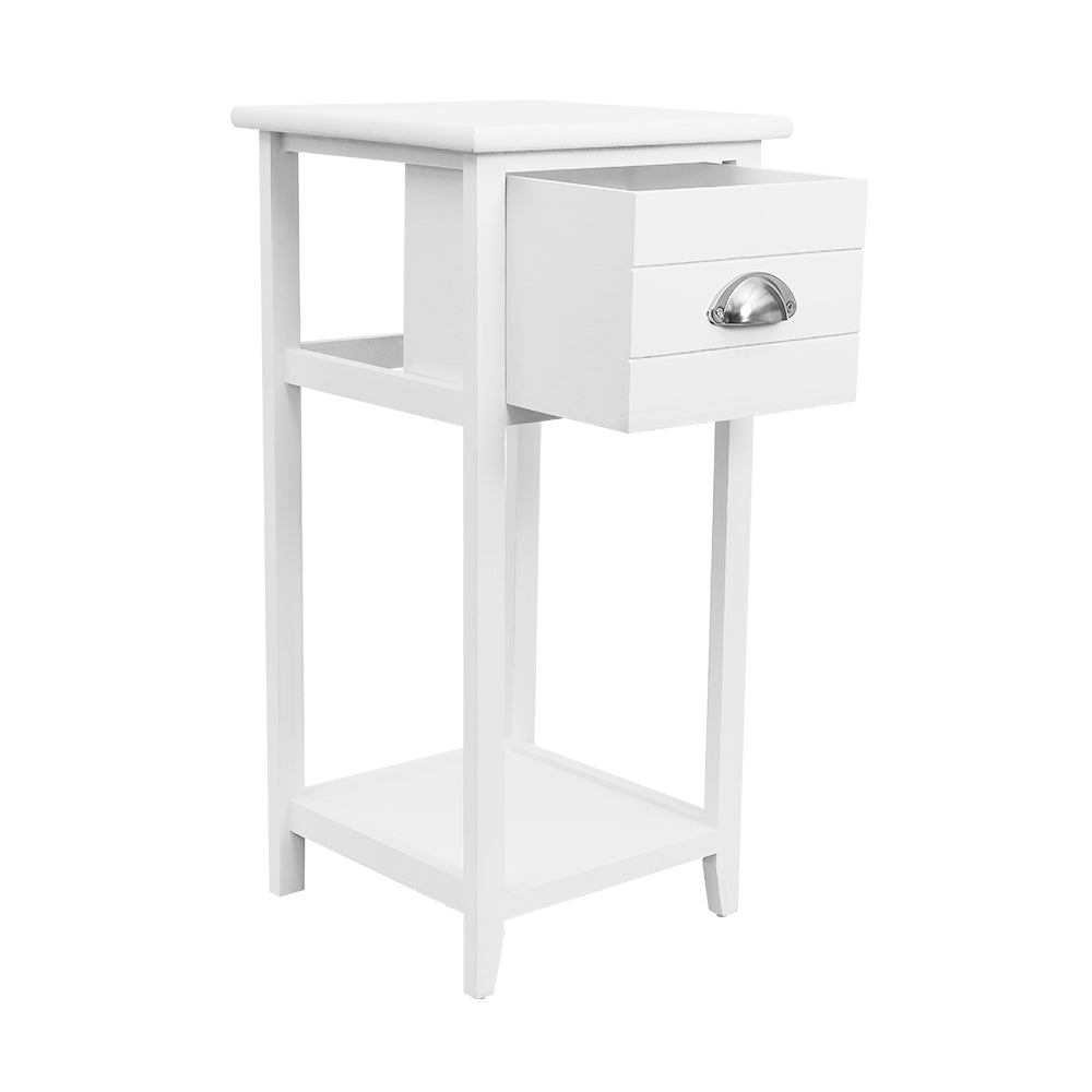 Bedside Tables: Artiss Bedside Table Vintage - THYME White