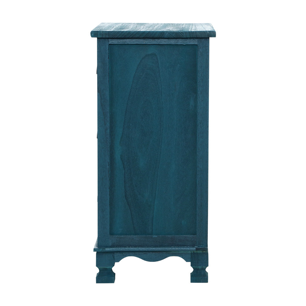Bedside Tables: Artiss Bedside Table 3 Drawers Vintage - THYME Blue