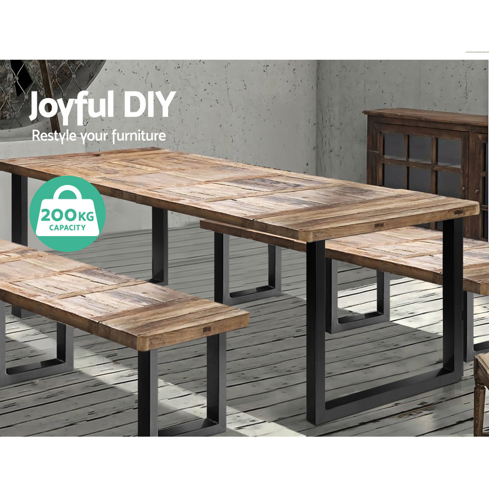 Table Tops & Bases: Artiss Metal Table Legs DIY Rectangular 40X30CM Set of 2