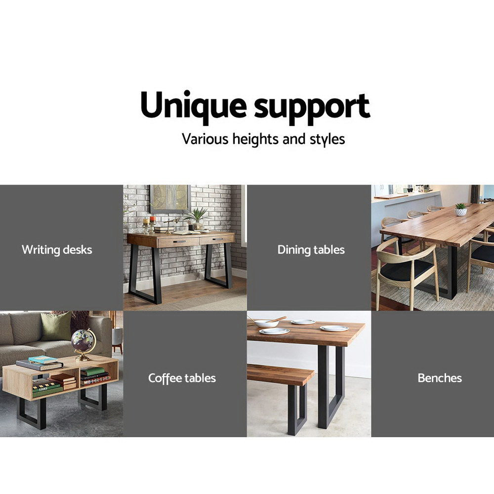 Table Tops & Bases: Artiss Metal Table Legs DIY Rectangular 40X30CM Set of 2