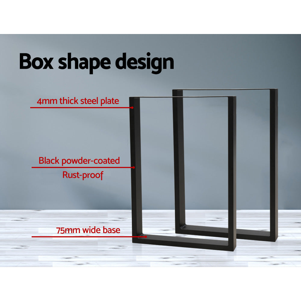 Table Tops & Bases: Artiss Metal Table Legs DIY Rectangular 71X50CM Set of 2