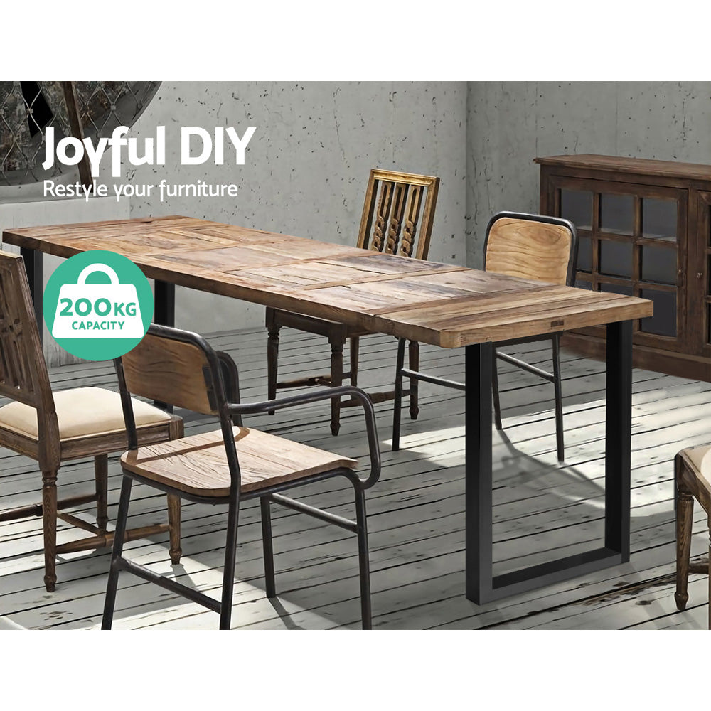 Table Tops & Bases: Artiss Metal Table Legs DIY Rectangular 71X50CM Set of 2