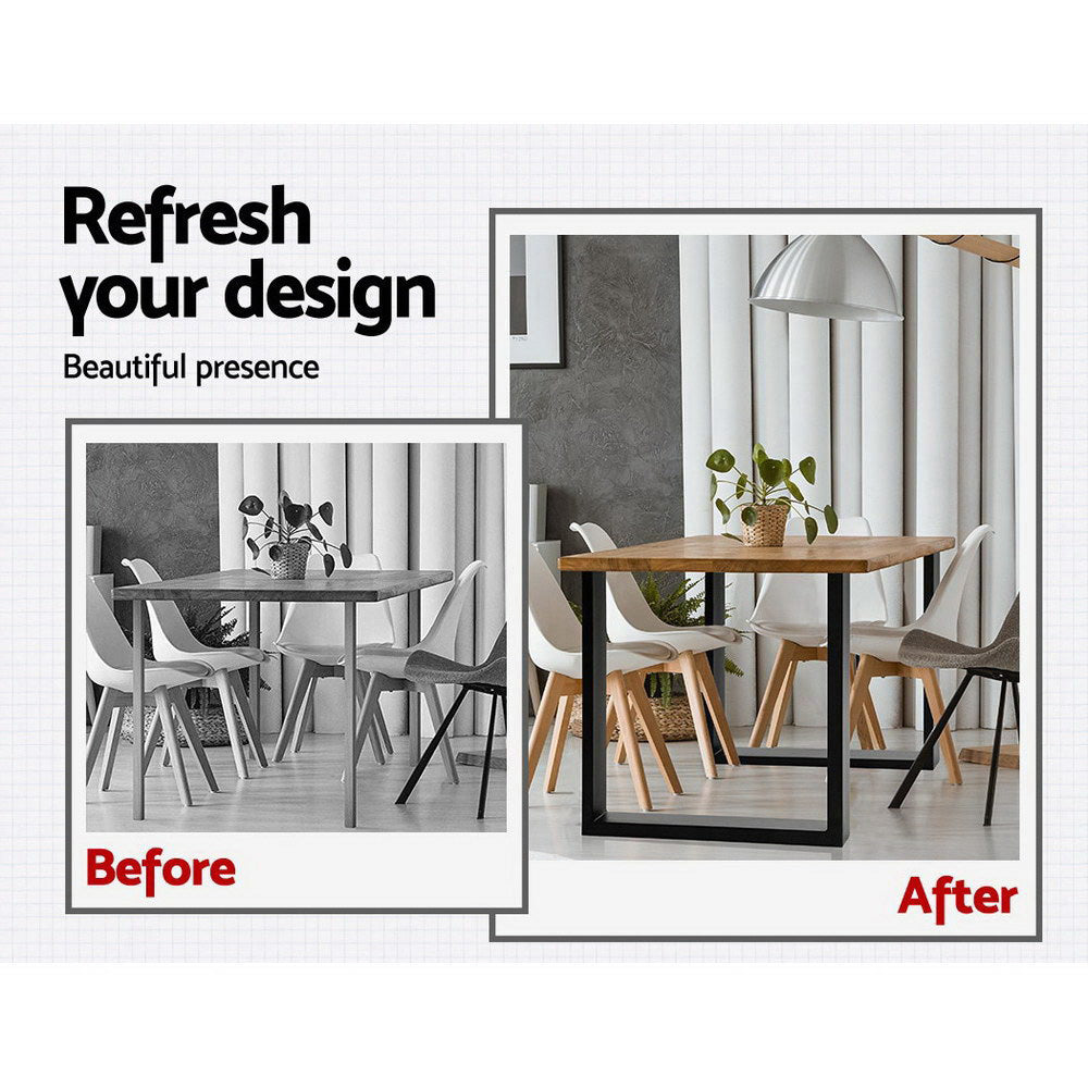 Table Tops & Bases: Artiss Metal Table Legs DIY Rectangular 71X65CM Set of 2