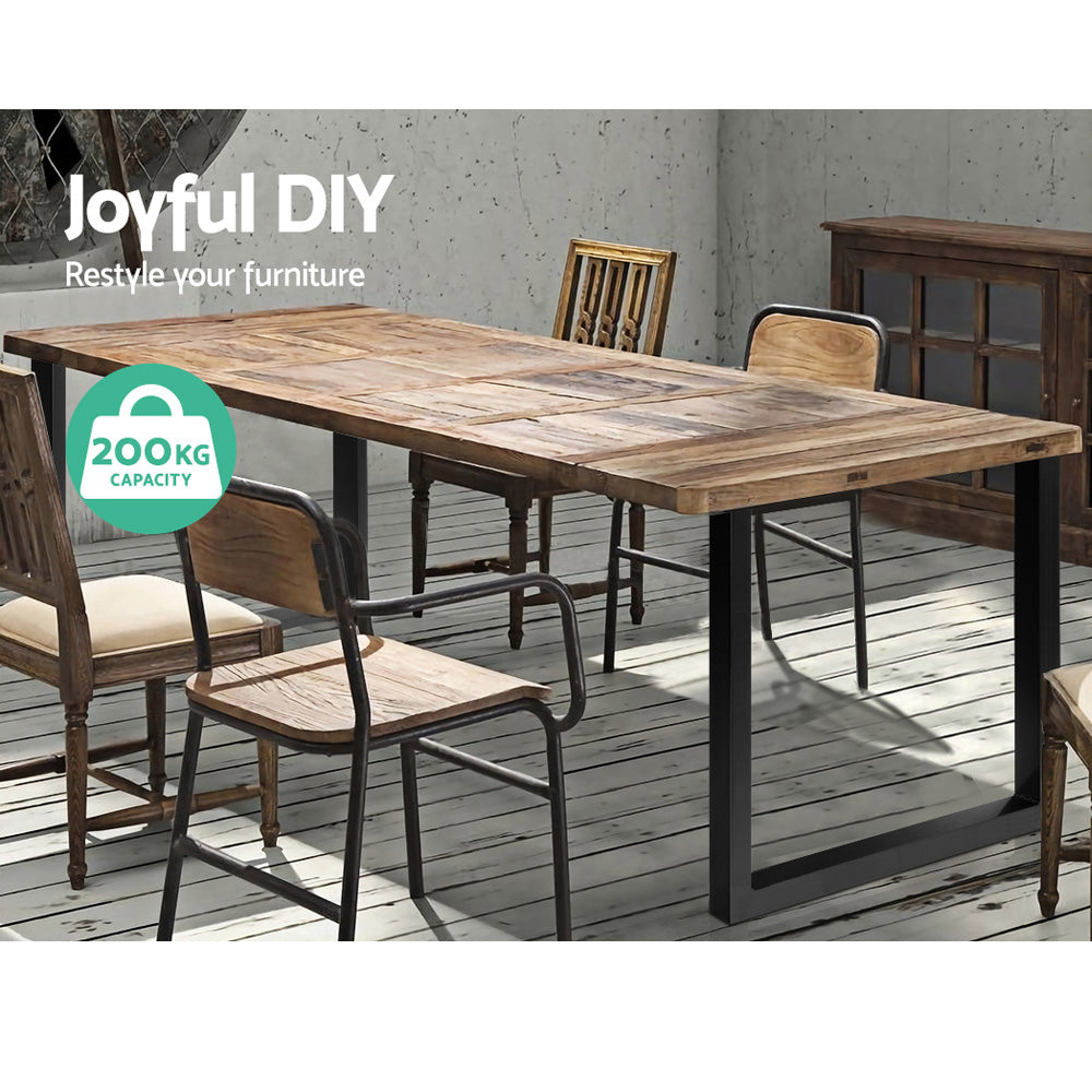Table Tops & Bases: Artiss Metal Table Legs DIY Rectangular 71X65CM Set of 2