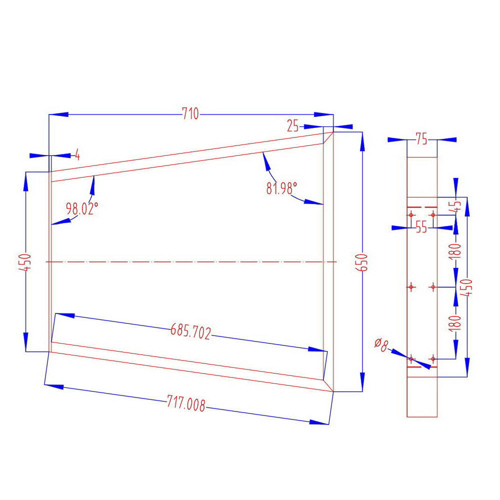 Table Tops & Bases: Artiss Metal Table Legs DIY Trapezoid 45X65CM Set of 2