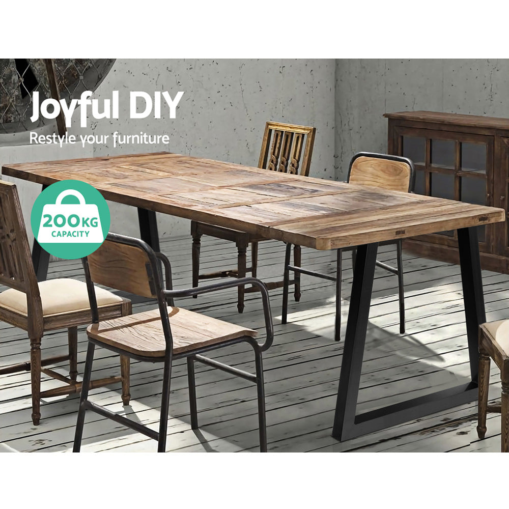 Table Tops & Bases: Artiss Metal Table Legs DIY Trapezoid 45X65CM Set of 2