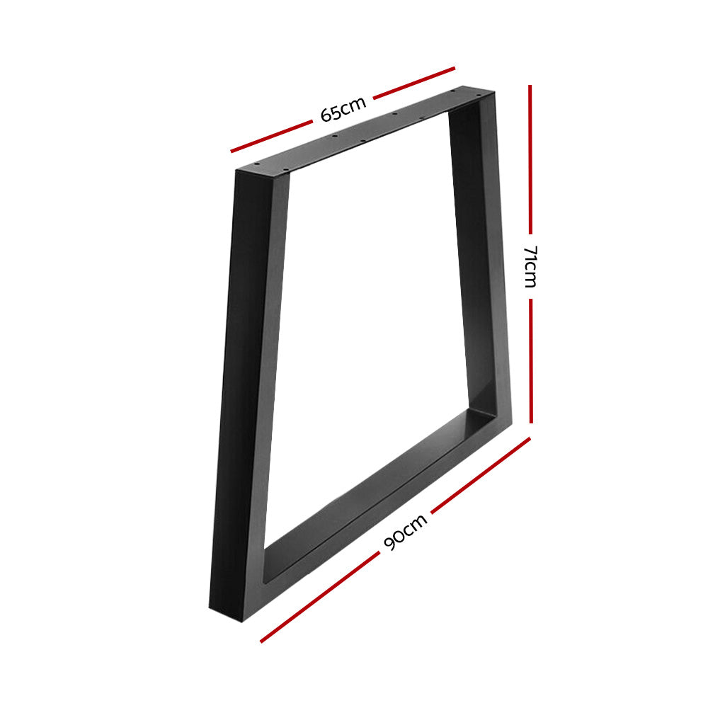 Table Tops & Bases: Artiss Metal Table Legs DIY Trapezoid 65X90CM Set of 2