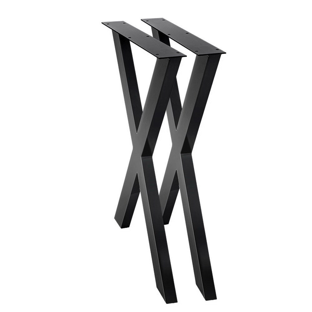 Table Tops & Bases: Artiss Metal Table Legs DIY X-shaped 71X60CM Set of 2