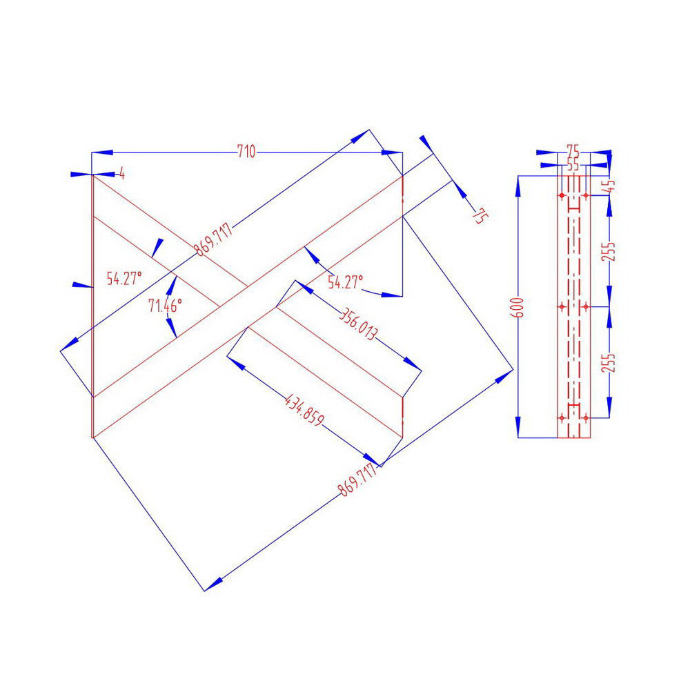 Table Tops & Bases: Artiss Metal Table Legs DIY X-shaped 71X60CM Set of 2