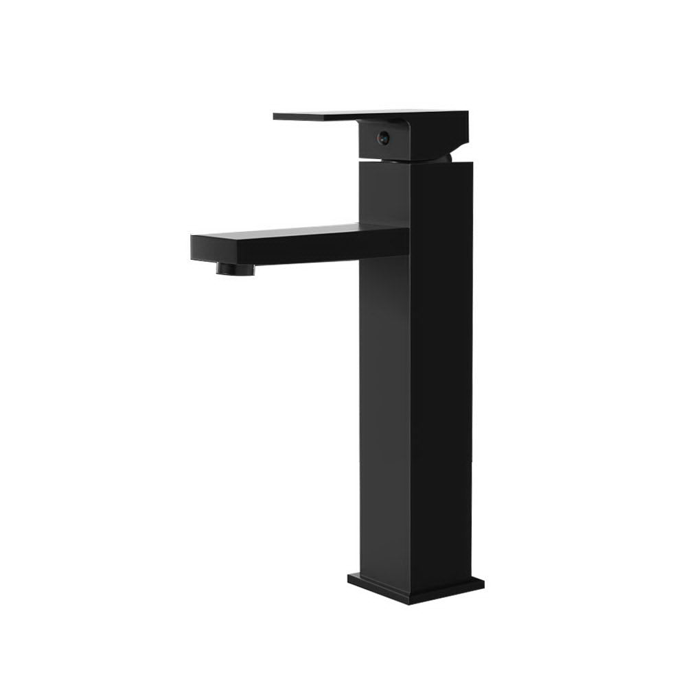Tap & Sink Accessories: Cefito Bathroom Basin Mixer Tap Square Tall Faucet Vanity Laundry Black