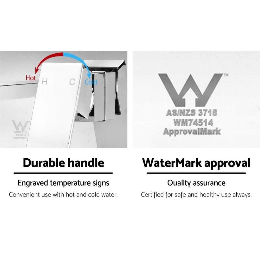 Tap & Sink Accessories: Cefito Bathroom Basin Mixer Tap Separate Faucet Vanity Laundry Chrome
