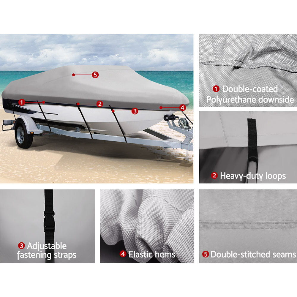 Boating Accessories: Seamanship 16-18.5ft Boat Cover Trailerable Marine Grade 600D