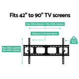 Artiss TV Wall Mount Bracket Tilt Flat Slim LED LCD Plasma 42 55 65 75 90 inch