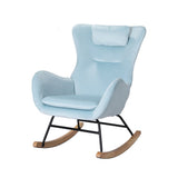 Artiss Rocking Chair Armchair Pillow Velvet Blue