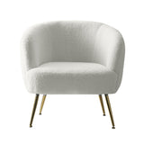 Artiss Armchair Lounge Chair Accent Chairs Armchairs Sherpa Boucle Sofa White