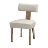 Artiss Dining Chairs Set of 2 Linen Fabric Wooden Beige