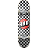 RAD Complete Dude Crew 7.75" x 31" Skateboard - Checkers Black / White