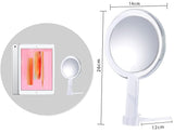 20X Magnifying Hand Mirror Two Sided Use for Makeup Application, Tweezing, and Blackhead/Blemish Removal (15 cm Silver)