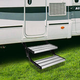 Aluminium Double Caravan Step Pull Out Folding Steps For Road RV Camper Trailer