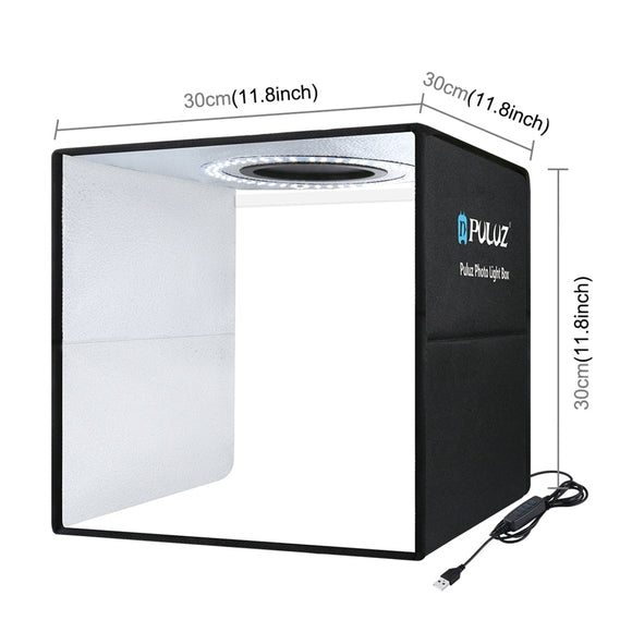 30CM Portable Photo Studio LED Light Tent Bar Cube Soft Box Room Photography