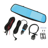 1080P Rear View Reversing Mirror 4.3'' Front And Rear DVR Car Dash Camera Dual Lens