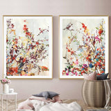 Wall Art 50cmx70cm Coming Spring 2 Sets Gold Frame Canvas