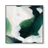 Wall Art 50cmx50cm French Abstract Green Black Frame Canvas