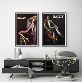 Wall Art 50cmx70cm Bally Man & Woman 2 Sets Black Frame Canvas