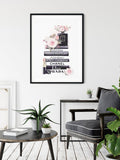 Wall Art 50cmx70cm Fashion Book Black Frame Canvas