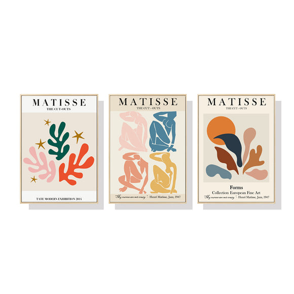 Wall Art 40cmx60cm Matisse 3 Sets Wood Frame Canvas