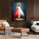 Wall Art 50cmx70cm Jesus Divine Mercy I Trust In You Black Frame Canvas