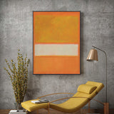 Wall Art 80cmx120cm Yellow By Mark Rothko Black Frame Canvas