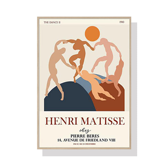 Wall Art 40cmx60cm Dancing by Henri Matisse Wood Frame Canvas