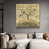 Wall Art 80cmx80cm Tree Of Life Black Frame Canvas
