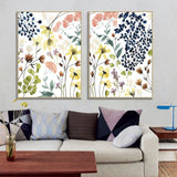 Wall Art 40cmx60cm Flower Composition 2 Sets Gold Frame Canvas