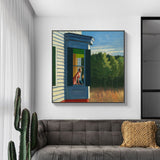 Wall Art 70cmx70cm Cape Cod Morning By Edward Hopper Black Frame Canvas