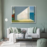 Wall Art 80cmx120cm Room By The Sea By Edward Hopper White Frame Canvas