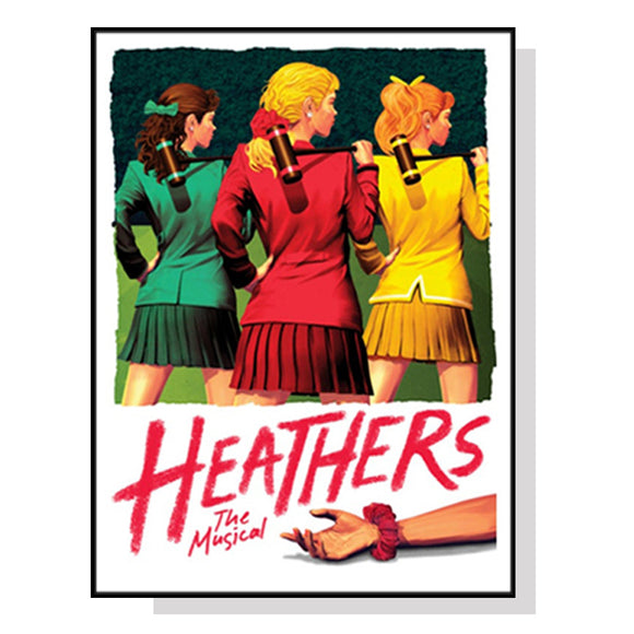 Wall Art 60cmx90cm Heathers The Musical Black Frame Canvas