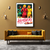 Wall Art 80cmx120cm Heathers The Musical Black Frame Canvas